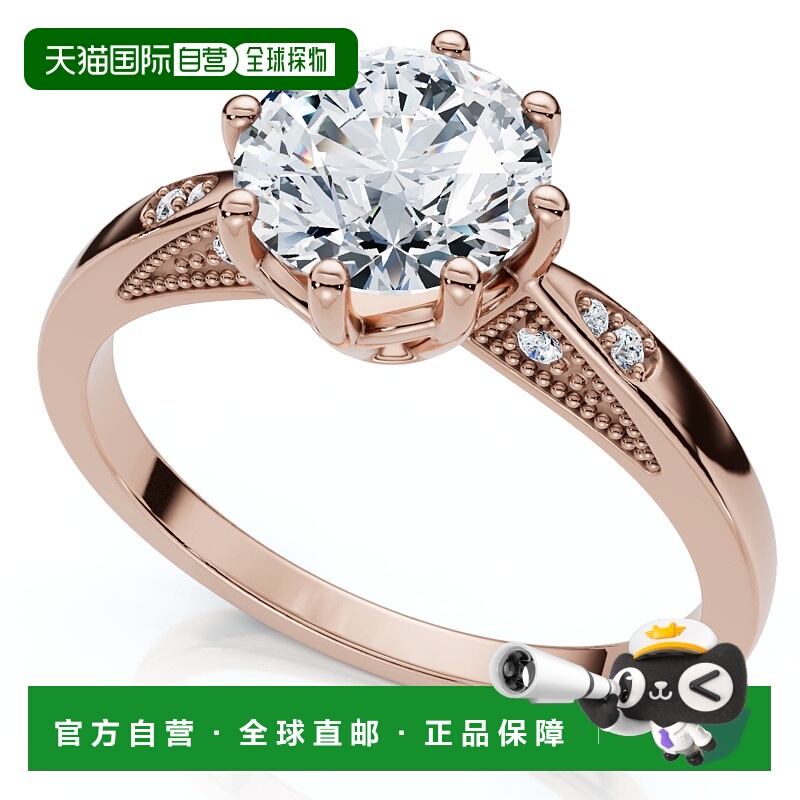 自营pompeii31Ct Crown Setting Diamond Engagement Ring 14k Go