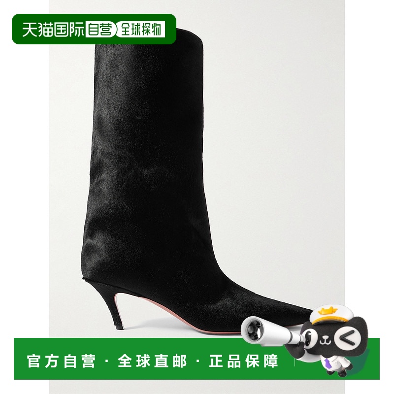 香港直邮潮奢 Amina Muaddi 女士 中筒靴 FIONABOOT60靴子尖头