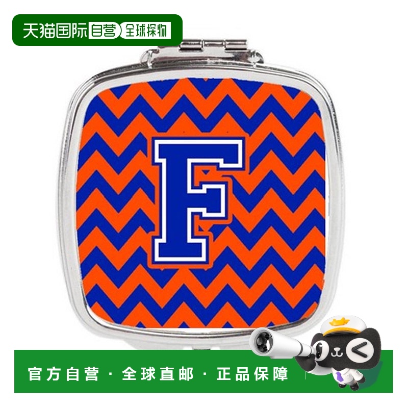 自营 Carolines Treasures CJ1044-FSCM 字母 F 雪佛龙橙色正品