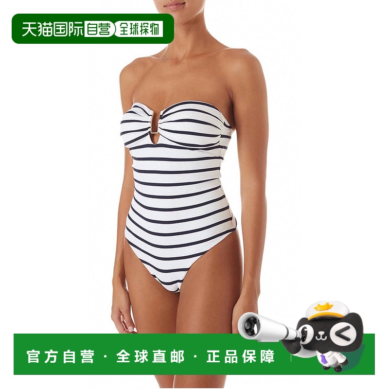 自营 melissa odabash阿根廷海军陆战队泳装白色海军蓝 美国奥莱