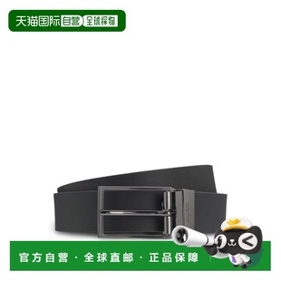 自营hugo bossItalian-made reversible belt in leather - black
