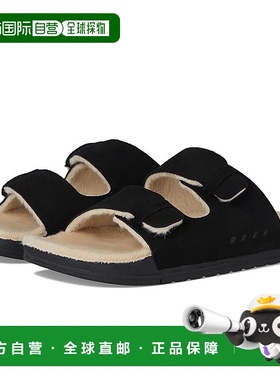 1h可退 香港直邮潮奢 reef 女士 Ojai Two 横条舒适凉拖 black黑