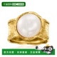 12mm 自营 18K金镀银镶钻珍珠戒指 Simons 11.5 ross simonsRoss