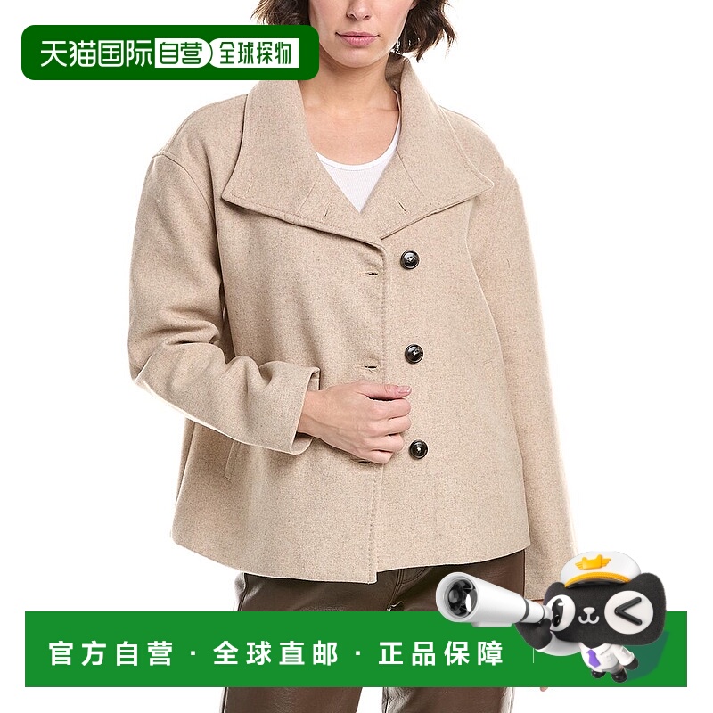 自营Pascale La Mode羊毛混纺夹克-白色 美国奥莱直发