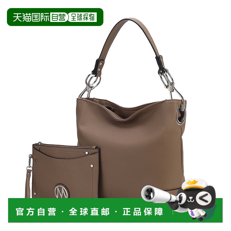 自营 mia k collectionViviana Women's 2Pcs Hobo Bag with Wris