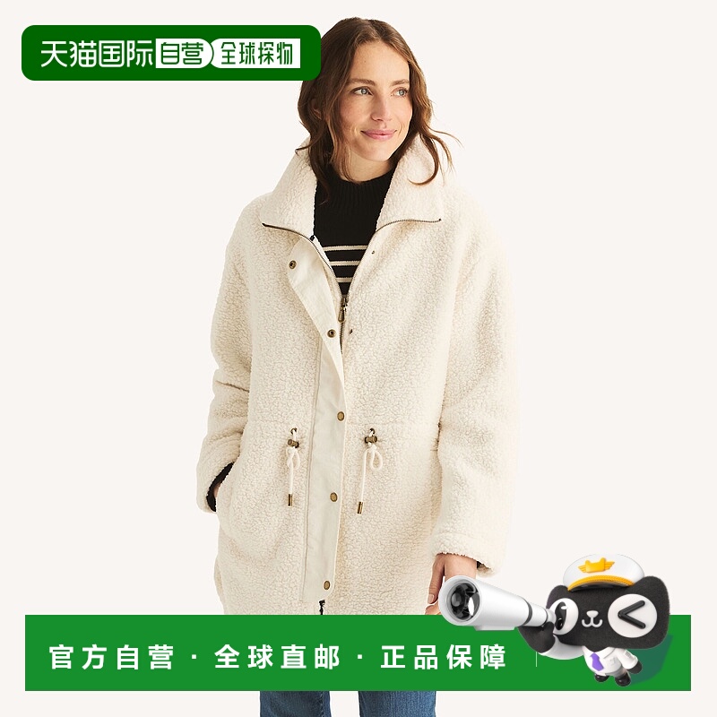 自营Nautica Womens Snap-Front Faux Shearling Jacket - wisp w