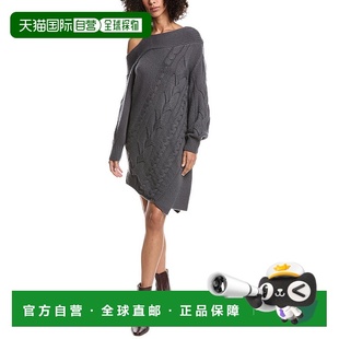 美国奥莱直发连衣裙 灰色 自营AMUR Salem大羊毛和羊绒混纺毛衣