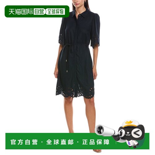 自营Nanette Nanette Lepore Linen-Blend Mini Dress - navy 美