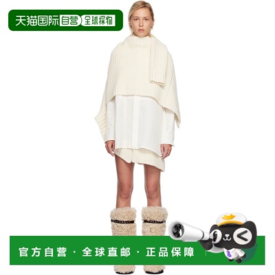 1h可退 香港直邮潮奢 Sacai 女士 灰白色 Double-Faced Silk Cott