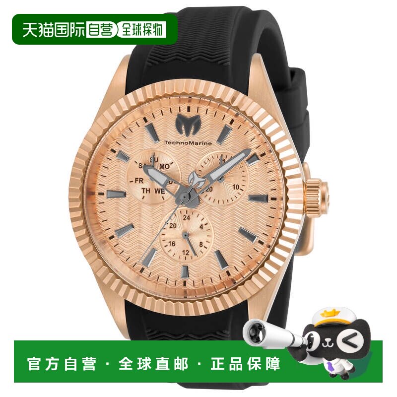 自营TechnoMarine男式42毫米石英手表-黑色 美国奥莱直发