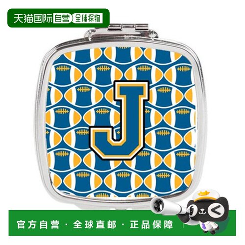 自营Carolines Treasures CJ1077-JSCM 字母 J 足球蓝色和金正品