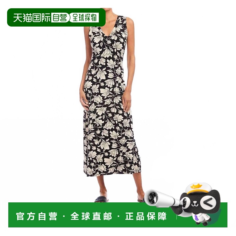 自营karen kaneSleeveless V-Neck Midi Dress - Petite In Black