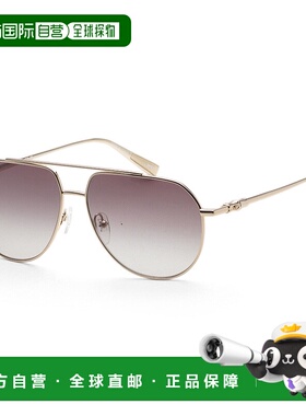 自营 Longchamp女式57毫米金色太阳镜-金色 美国奥莱直发