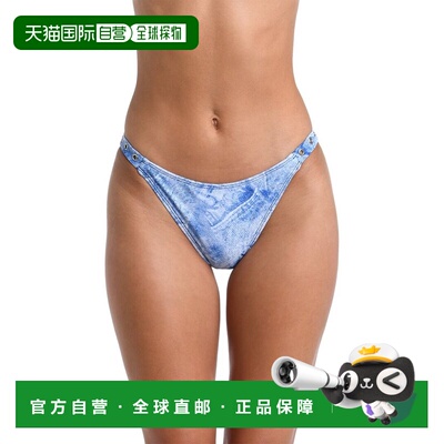 自营 l'agenceL’AGENCE牛仔大圆领比基尼前底-蓝色 美国奥莱直发