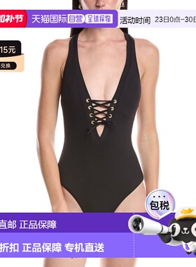 自营BECCA by Rebecca Virtue Modern Edge Rib Lace-Up One-Piec
