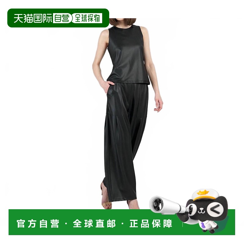 自营clara sunwooLiquid Leather High Scoop Modern Tank Top In