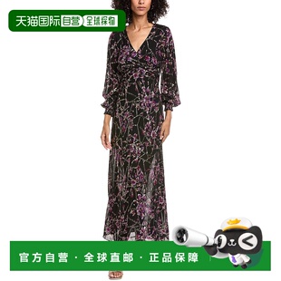 美国奥莱直发连衣裙性感 黑色 自营ba&sh Desir真丝混纺长裙