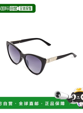 自营guess塑料猫眼太阳镜 - 黑色 【美国奥莱】直发