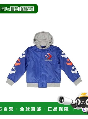 自营Converse Star Chevron Bomber Jacket Boys  Blue Long Slee