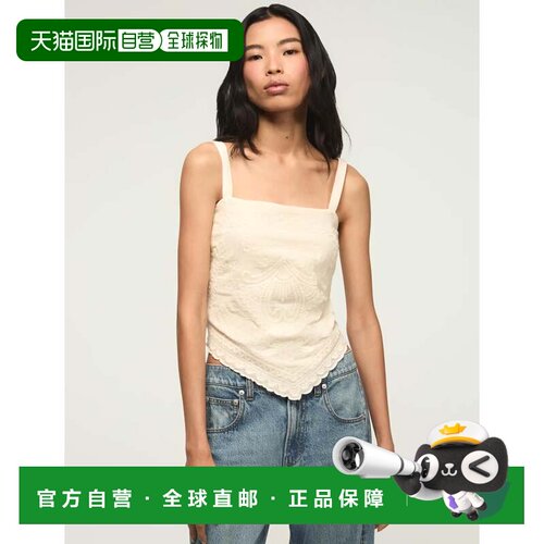 自营Lucky Brand Women's Festival Handkerchief Cami Top - nat