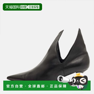 自营Burberry Black Leather Essendon Pumps - black 美国奥莱直