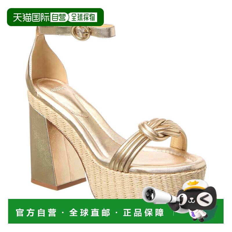 自营Alexandre Birman Vicky X表带120皮革厚底凉鞋-金色 美国奥