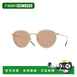 美国奥莱 自营Oliver 金黄色 48毫米金黄色太阳镜 Peoples男式