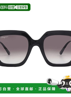 自营Salvatore Ferragamo Grey Gradient Butterfly Ladies Sungl