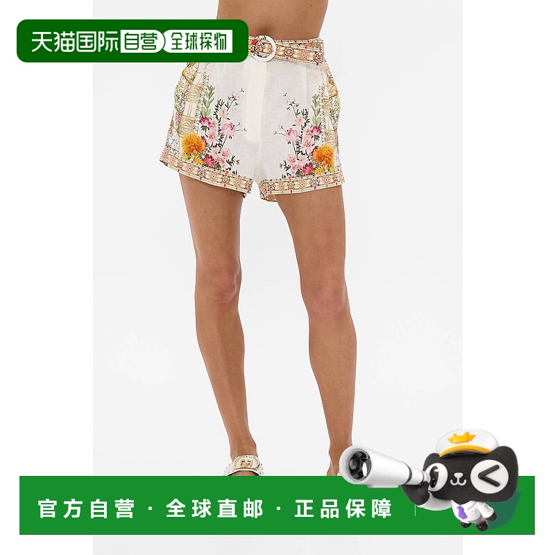 自营camilla埃及玫瑰前褶短裤-埃及玫瑰 美国奥莱直发