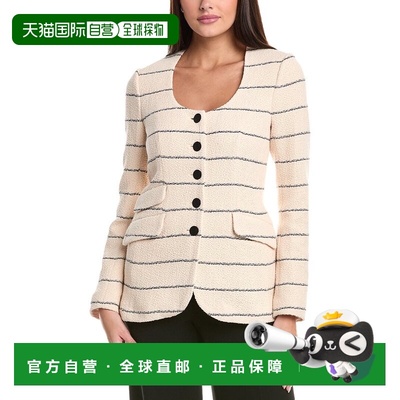 自营rag & bone碎骨Rosie Tweed运动夹克-白色 美国奥莱直发