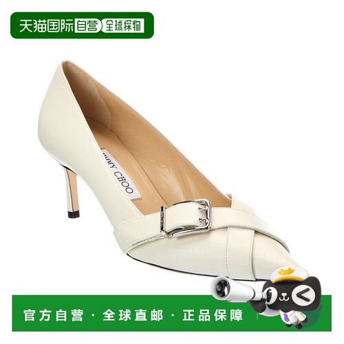 自营Jimmy Choo Alix 60皮革打气筒-白色 美国奥莱直发
