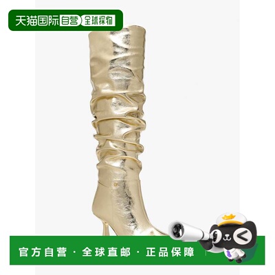 自营michael korsAmali裂纹金属靴-淡金色 美国奥莱直发厚底