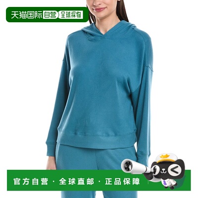自营Natori Eden Brushed Knit Everywhere Rib Hoodie - blue 美