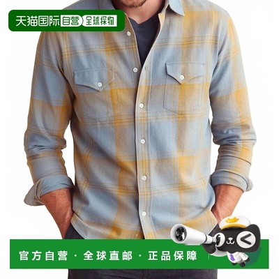自营billy reidLarge Scale Plaid Western Shirt In Faded Denim