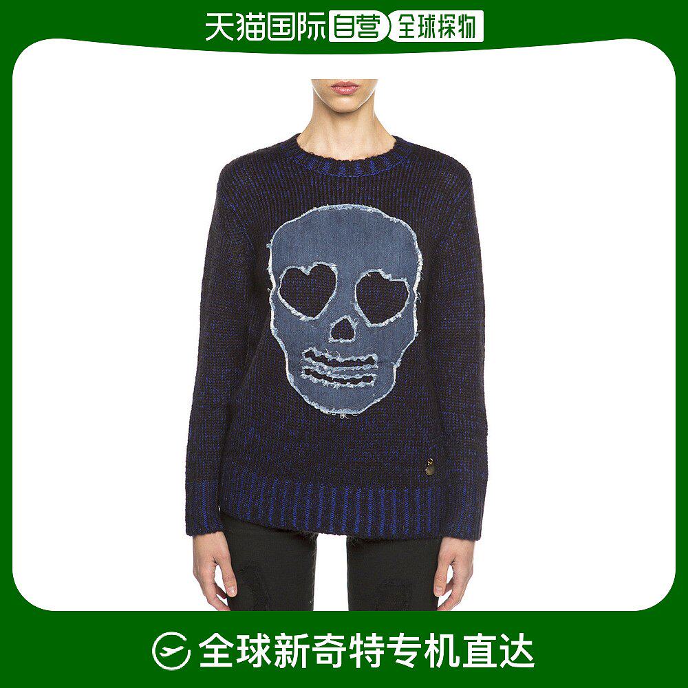 香港直发moschino莫斯奇诺女士黑色套头毛衣针织衫柔软舒适百搭