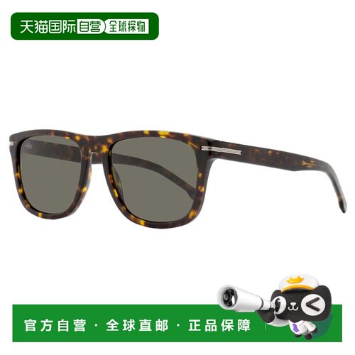 自营Boss男士经典矩形太阳镜B1626/S 086IR哈瓦那55mm-086ir 美国
