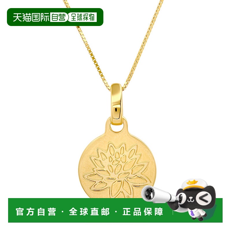 自营 max + stone14K 黄金 925 纯银莲花吊坠项链，18 英寸链 -