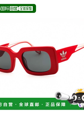 自营adidasOR0076 67A哑光红/烟色哑光红 美国奥莱直发配饰太阳镜