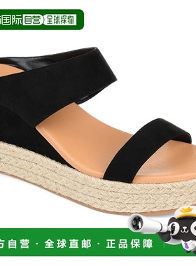 自营 Journee Collection 女式 Tru 舒适泡沫 Alissa 拖鞋 - 黑色