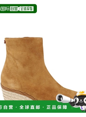 自营salvatore ferragamoCanaria Suede Booties - camel 美国奥