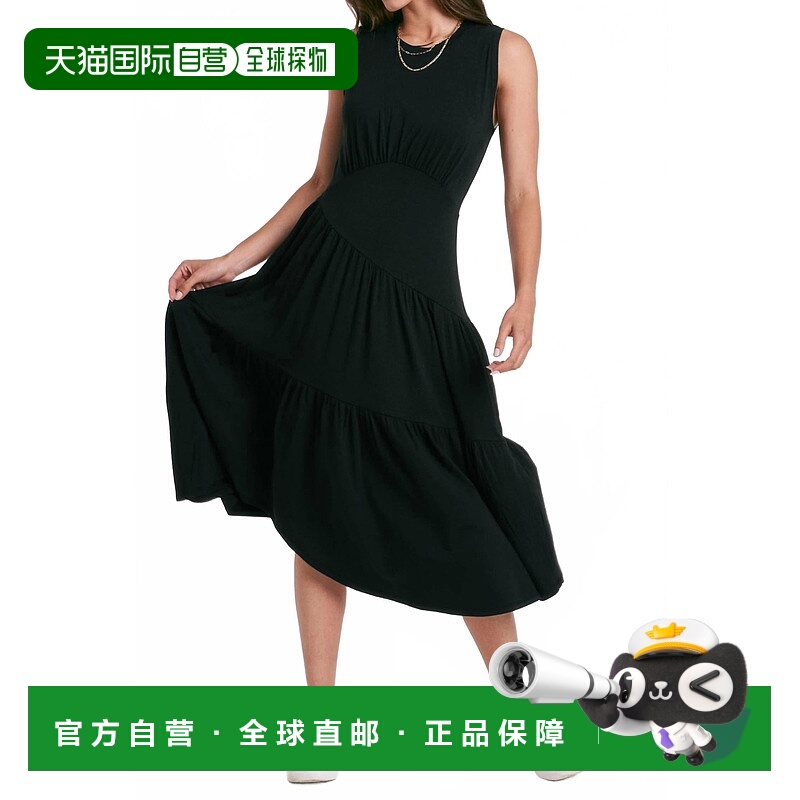 自营another love黑色罗马迷笛连衣裙 美国奥莱直发