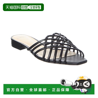 自营Alexandre Birman Linda Tresse Leather Sandal - black 美
