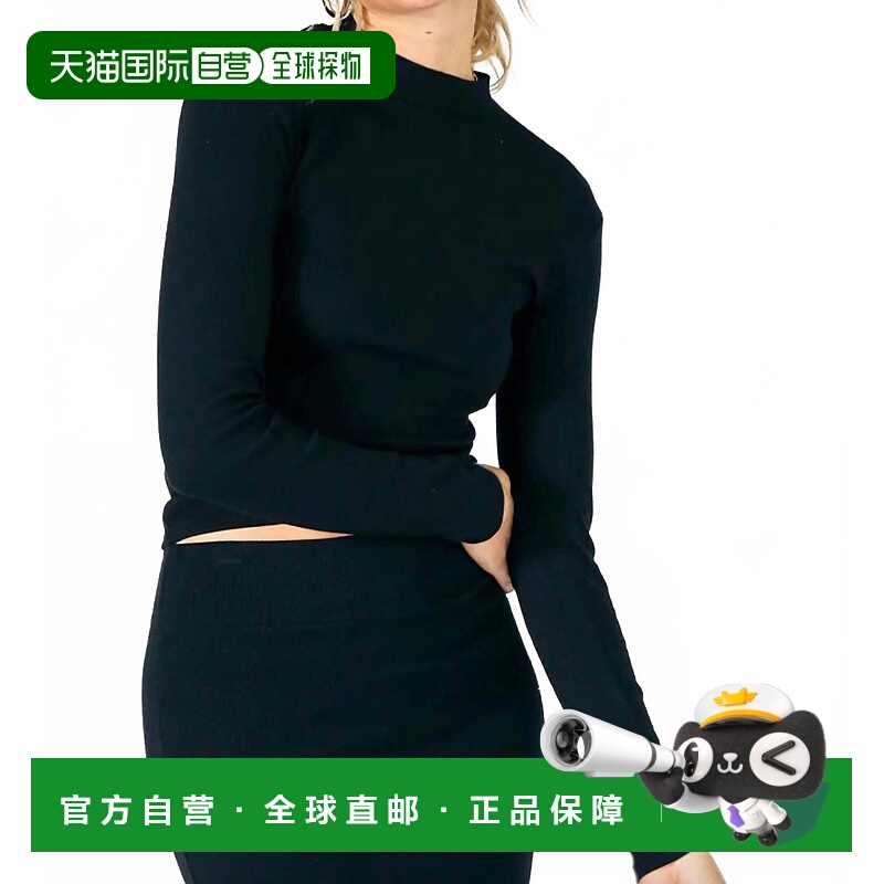 自营perfectwhiteteeLauryn Long Sleeve Rib Mock Neck In True