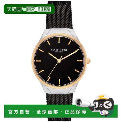自营Kenneth Cole Women's 32mm Quartz Watch - black 美国奥莱