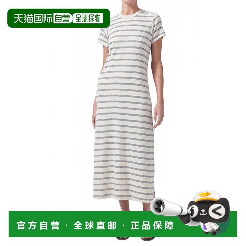 自营citizens of humanity女式金色风铃条纹连衣裙-风铃条纹 美国