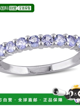 自营 925 纯银 Mimi & Max 4/5 克拉 TGW 坦桑石叠戴戒指 - 紫色