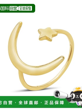 自营 sterling forever纯银新月开口戒指 - 金 美国奥莱直发配饰