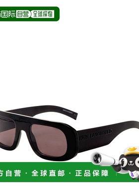 自营Karl Lagerfeld Men's 52 mm Black Sunglasses - black 美国