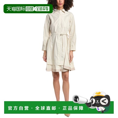 自营3.1 Phillip Lim Silk-Blend Shirtdress - grey 美国奥莱直