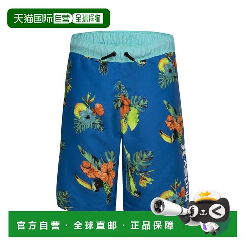 自营 Hurley 花卉套穿式游泳短裤 - 蓝色 美国奥莱直发休闲裤